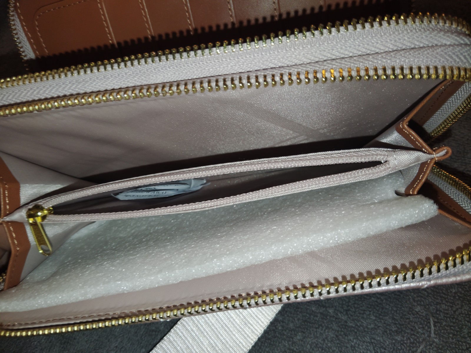 Joy Mangano Quilted Wristlet Wallet Zip Around with Strap