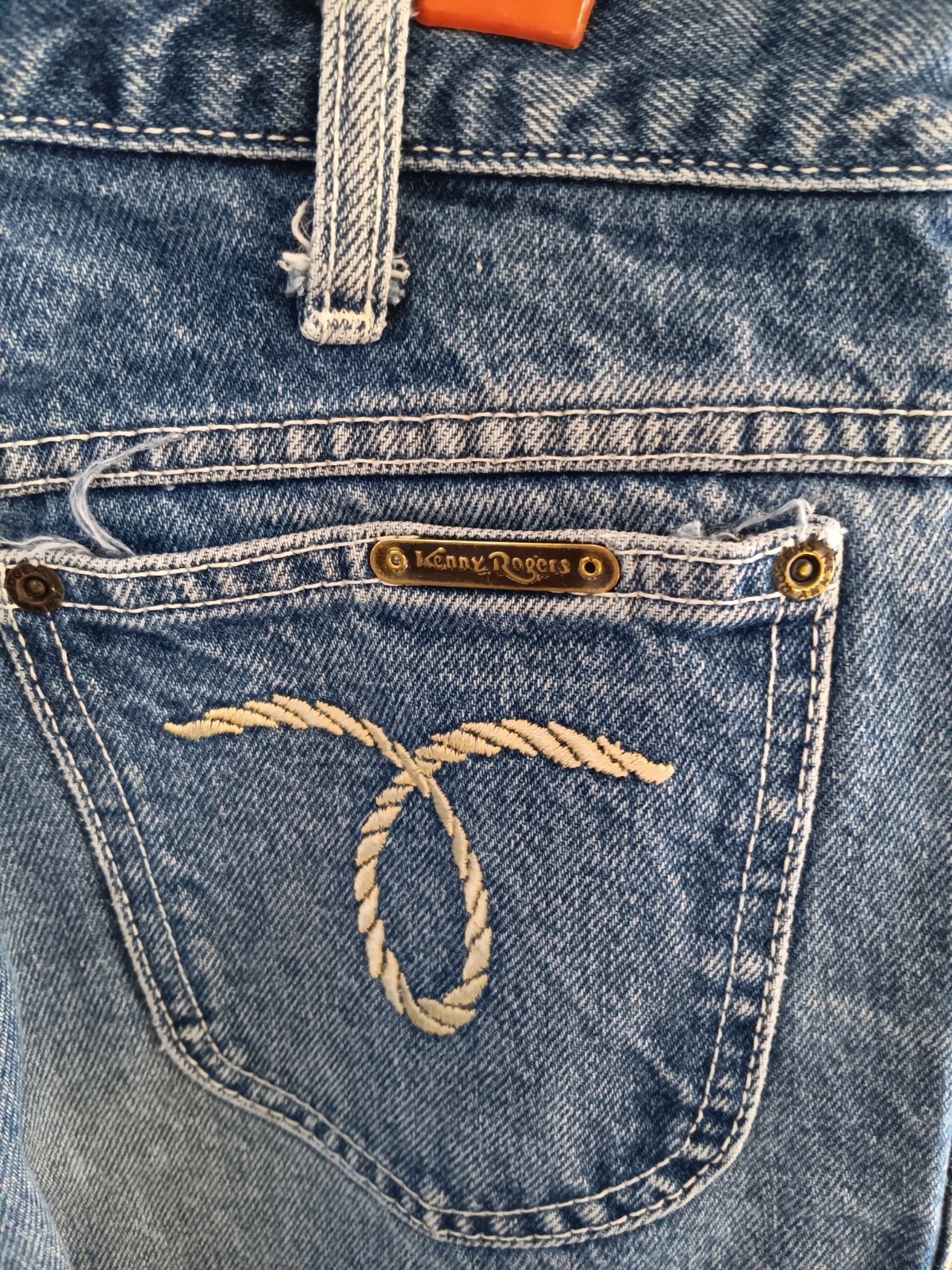 VTG 1980s Kenny Rogers by Karman Jeans Sz 33( 30″w x 29″l) USA Western Denim