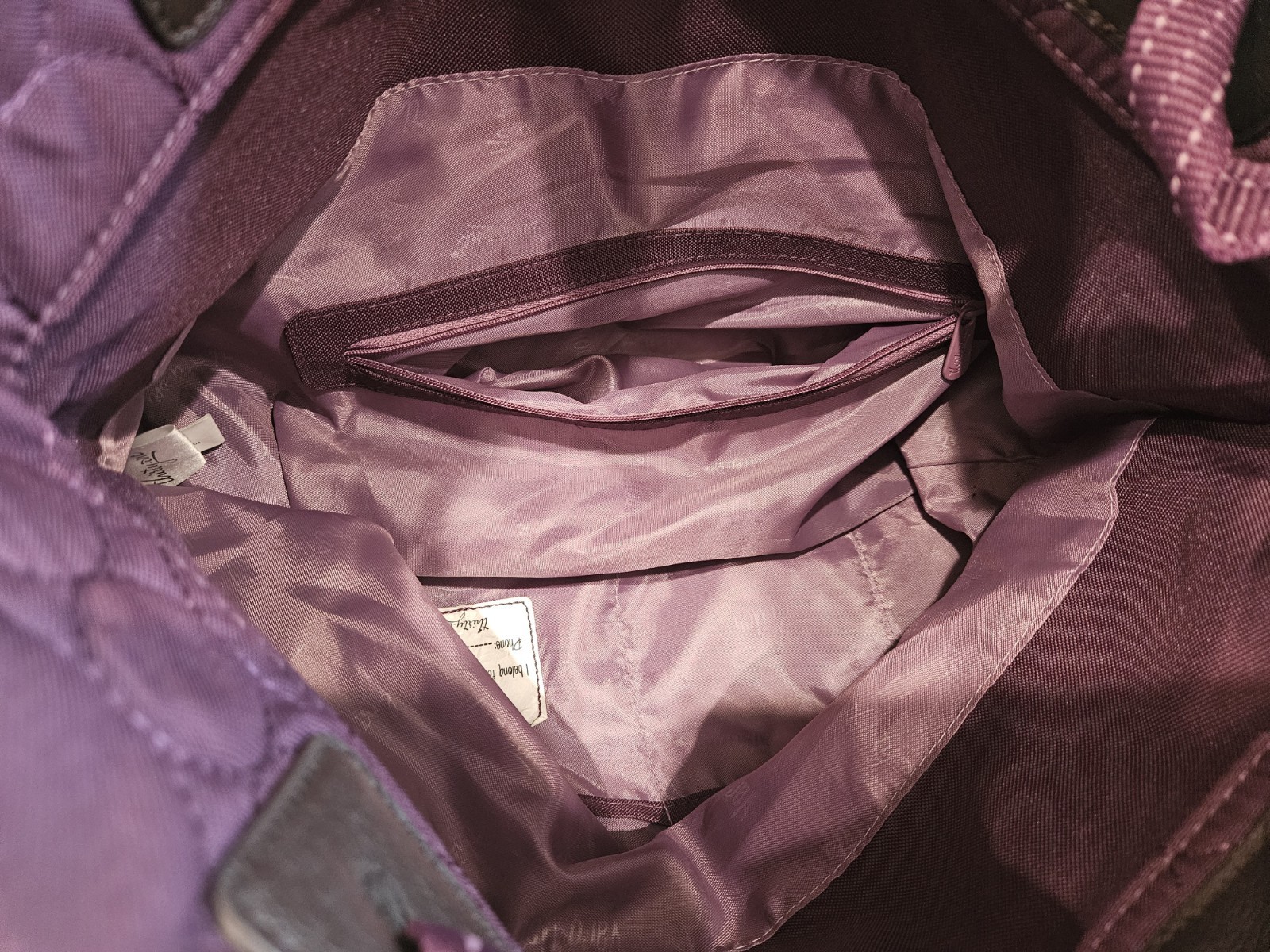 Thirty-One Vary You Versatile Bag/Purse Purple Circle Quilted Large