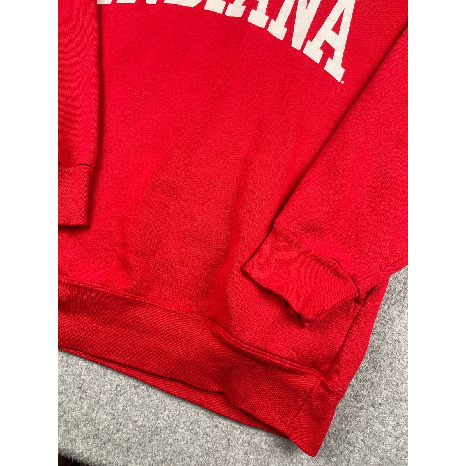 Vintage Indiana Hoodie Mens Medium Red Collegiate Pullover USA Cotton Exchange