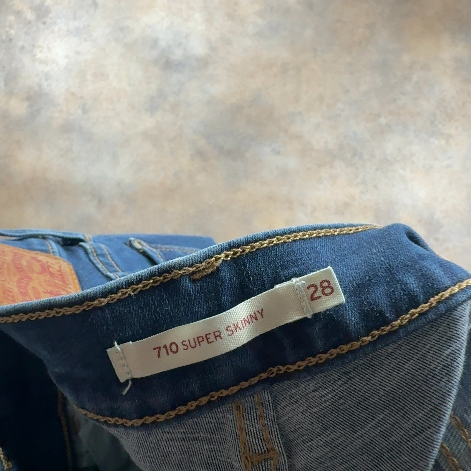 LEVI’S 710 Jeans Blue Womens (28 Inch Waist) (31 Inch Leg) Super Skinny Fit