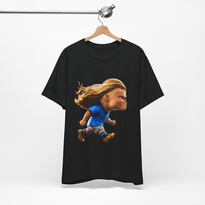Funny Haaland Shirt, Cartoon Soccer Player T-Shirt, Football Fan Gift