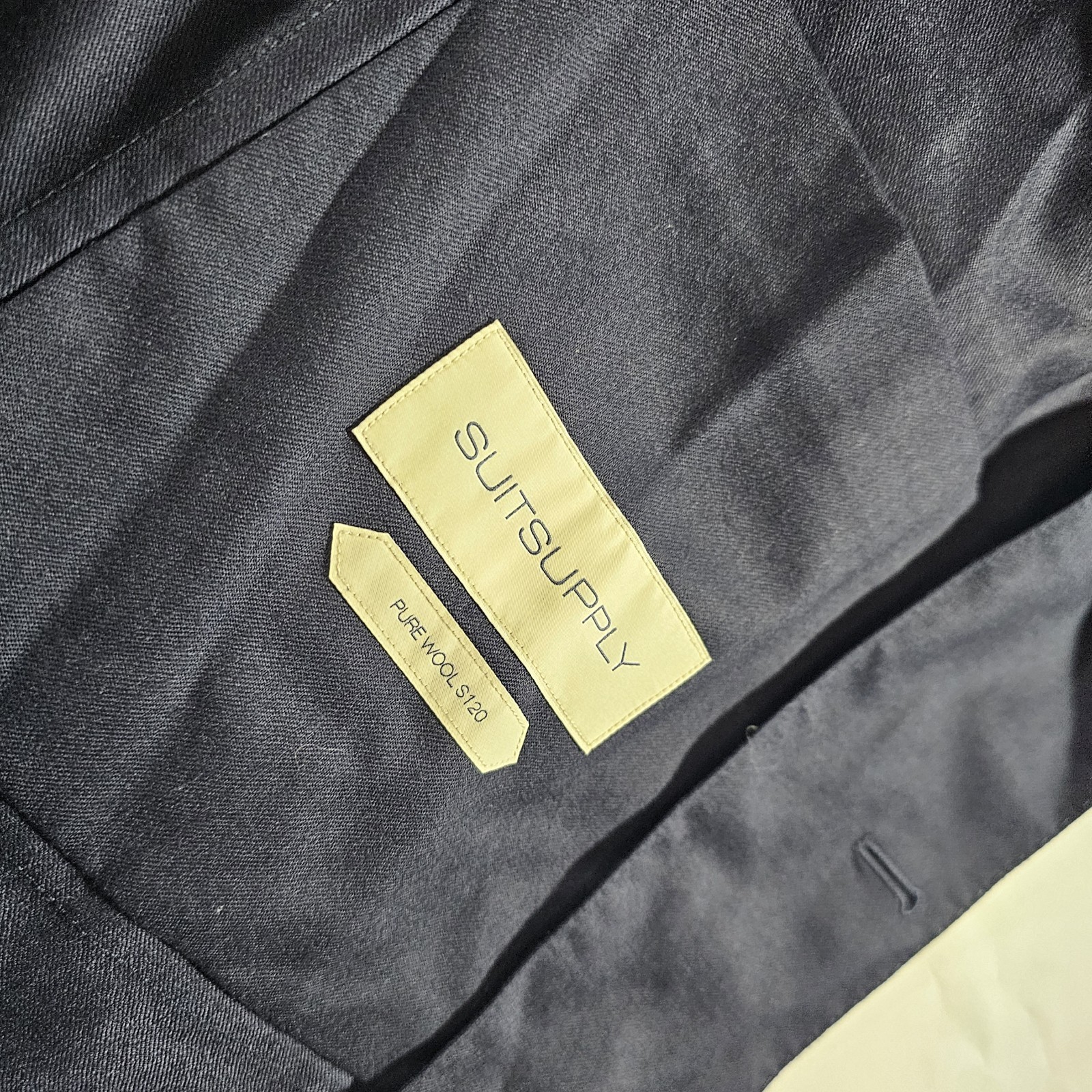 Suitsupply Navy Blue Walter HP Flannel Wool Field Jacket 48/M