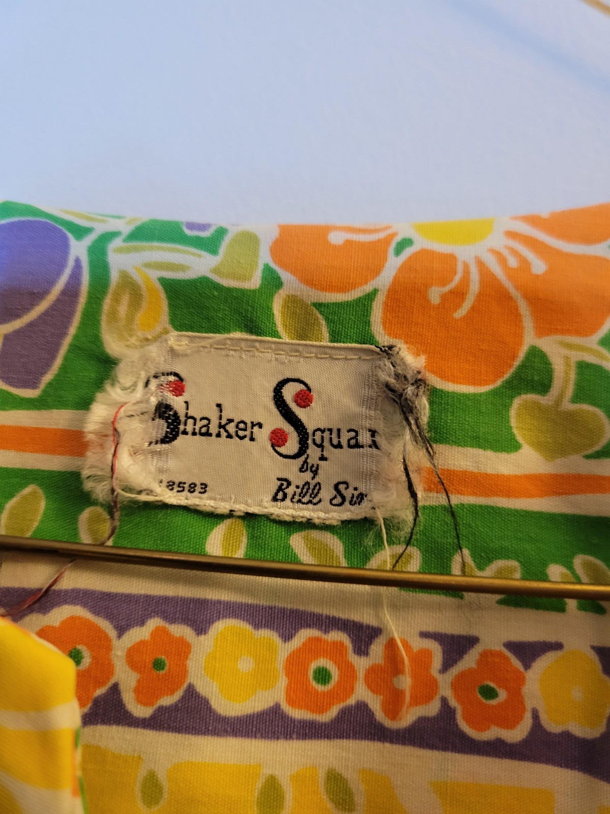 Shaker Square Bill Sims Vtg Sleeveless Front Pockets 60s petite measurement pics