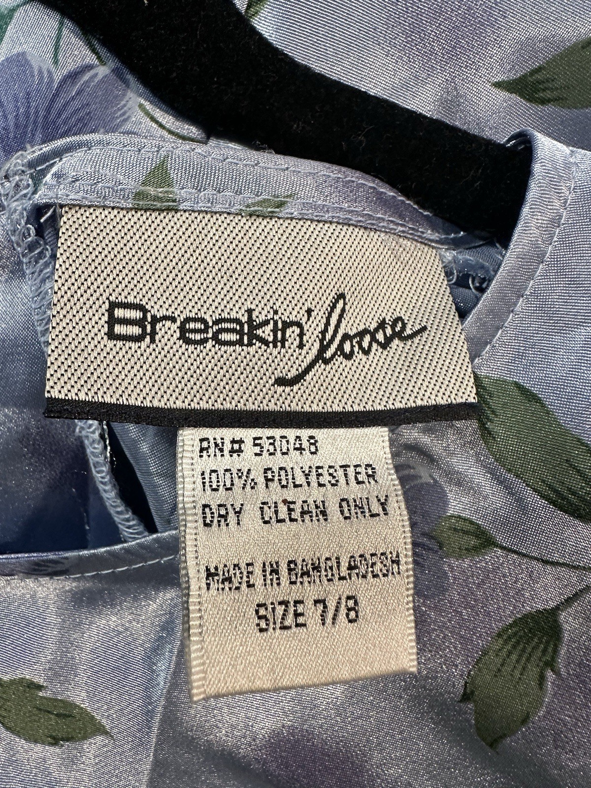 Y2K Vintage Breakin Loose Floral Satin Fairy Dress Juniors 7/8 Whimsigoth Grunge