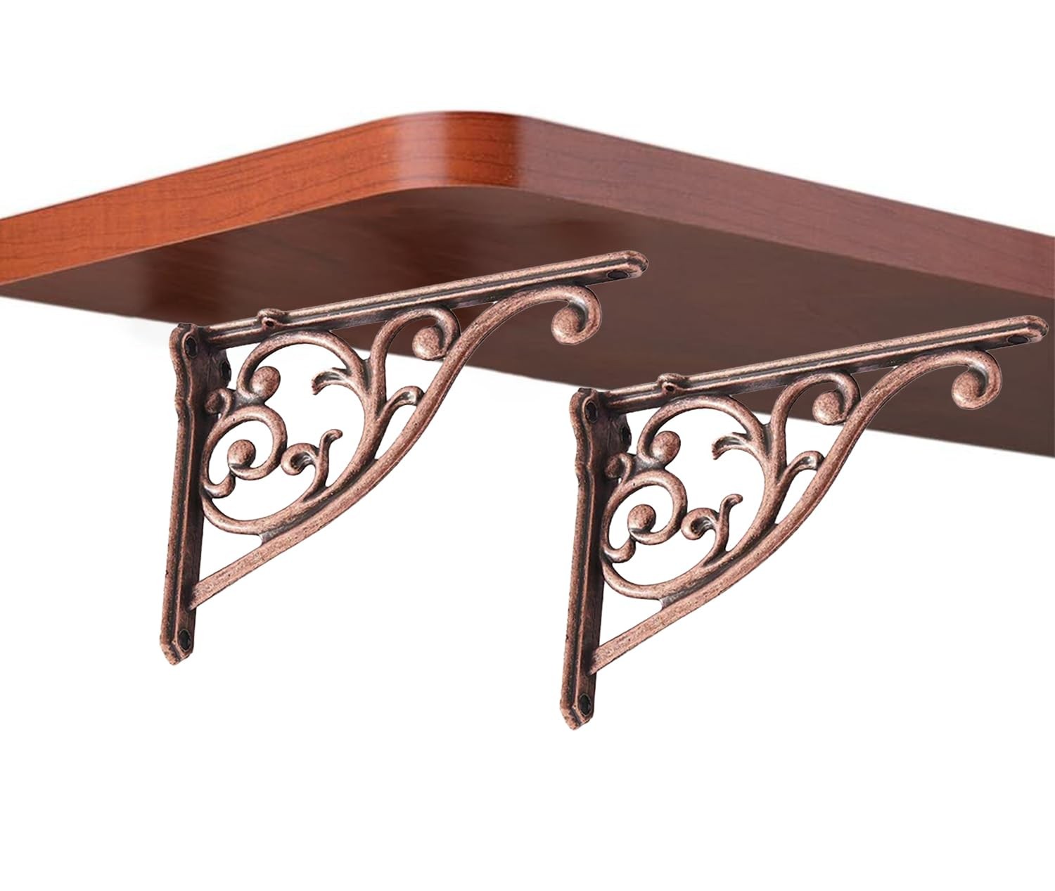 ZAUYX 4x 5″ Antique Copper Heavy Duty Wall Panel Support Brackets Stand