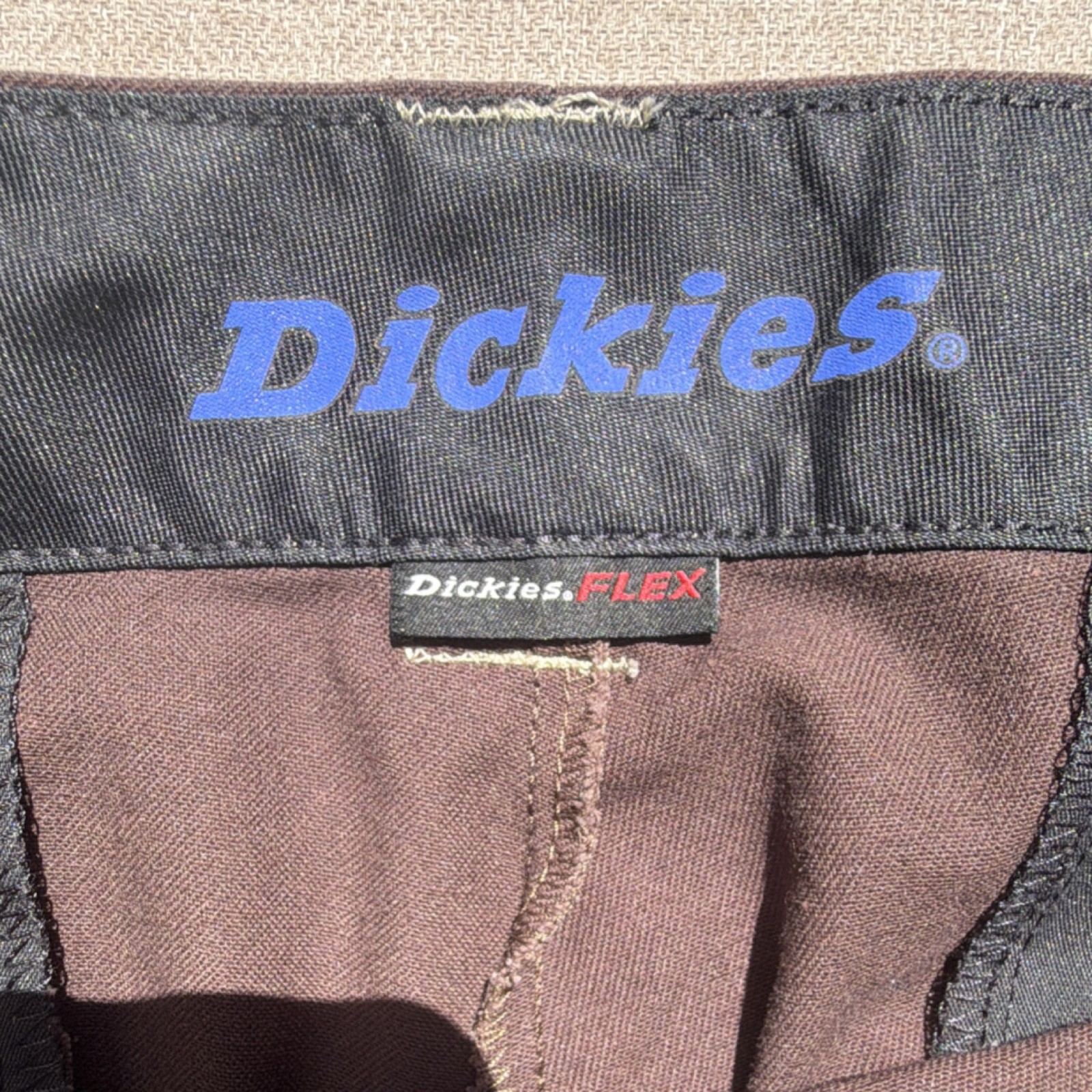 Dickies Flex Slim Straight Work Pants Brown 34×30 WP154CB Construction