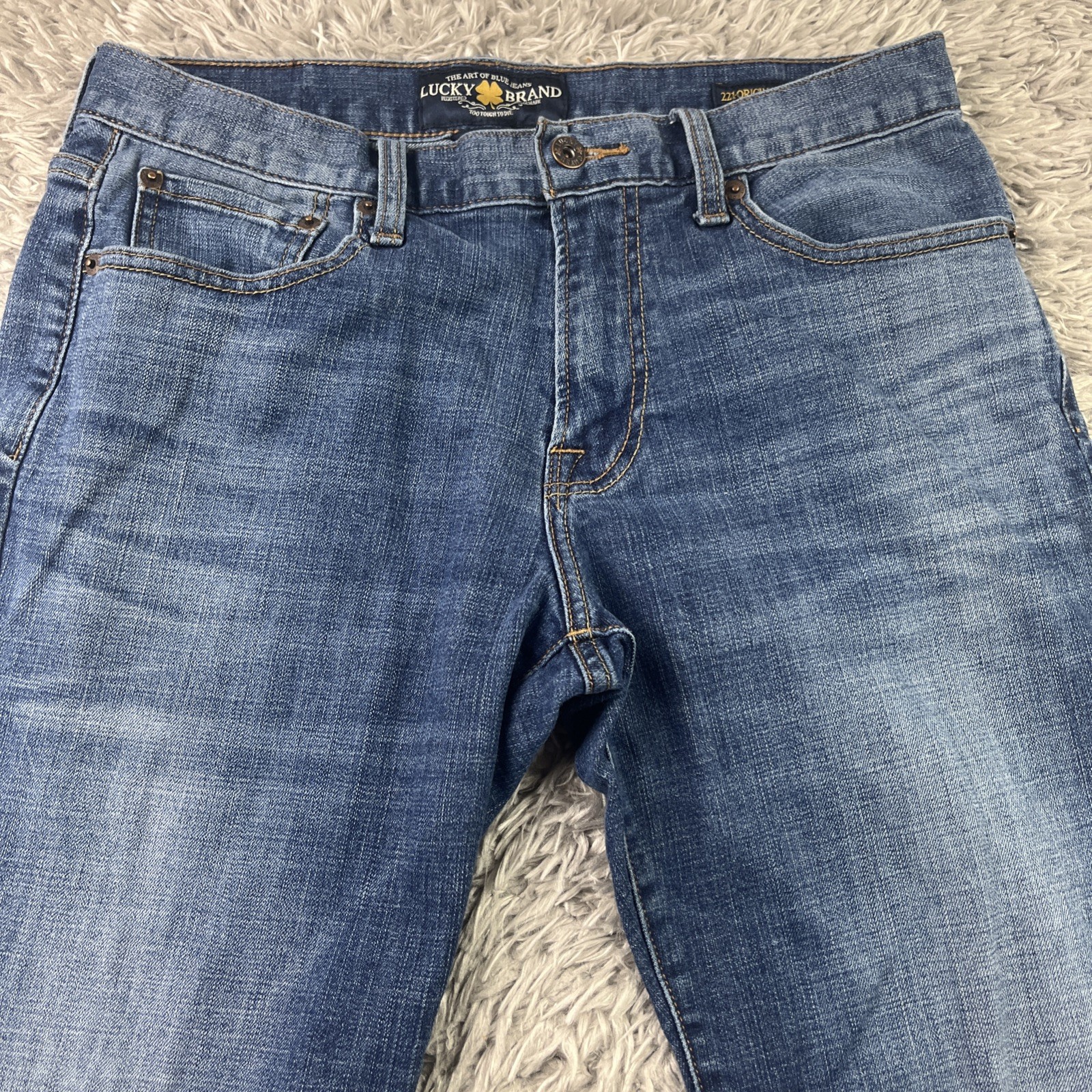 Lucky Brand Mens Jeans 221 Original Straight 32×32 Blue Denim 5 Pocket