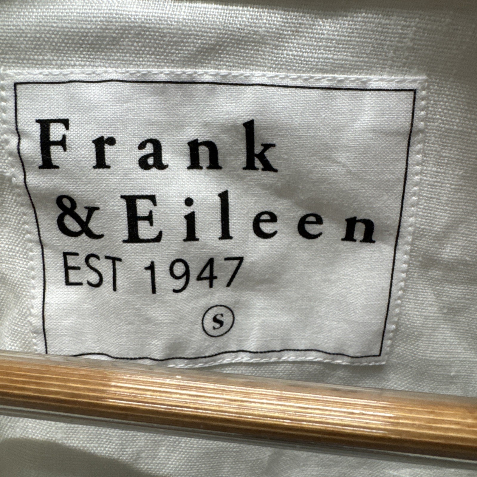 New Frank & Eileen $228 Shirley Oversized Button Up Shirt White 100% Linen Small