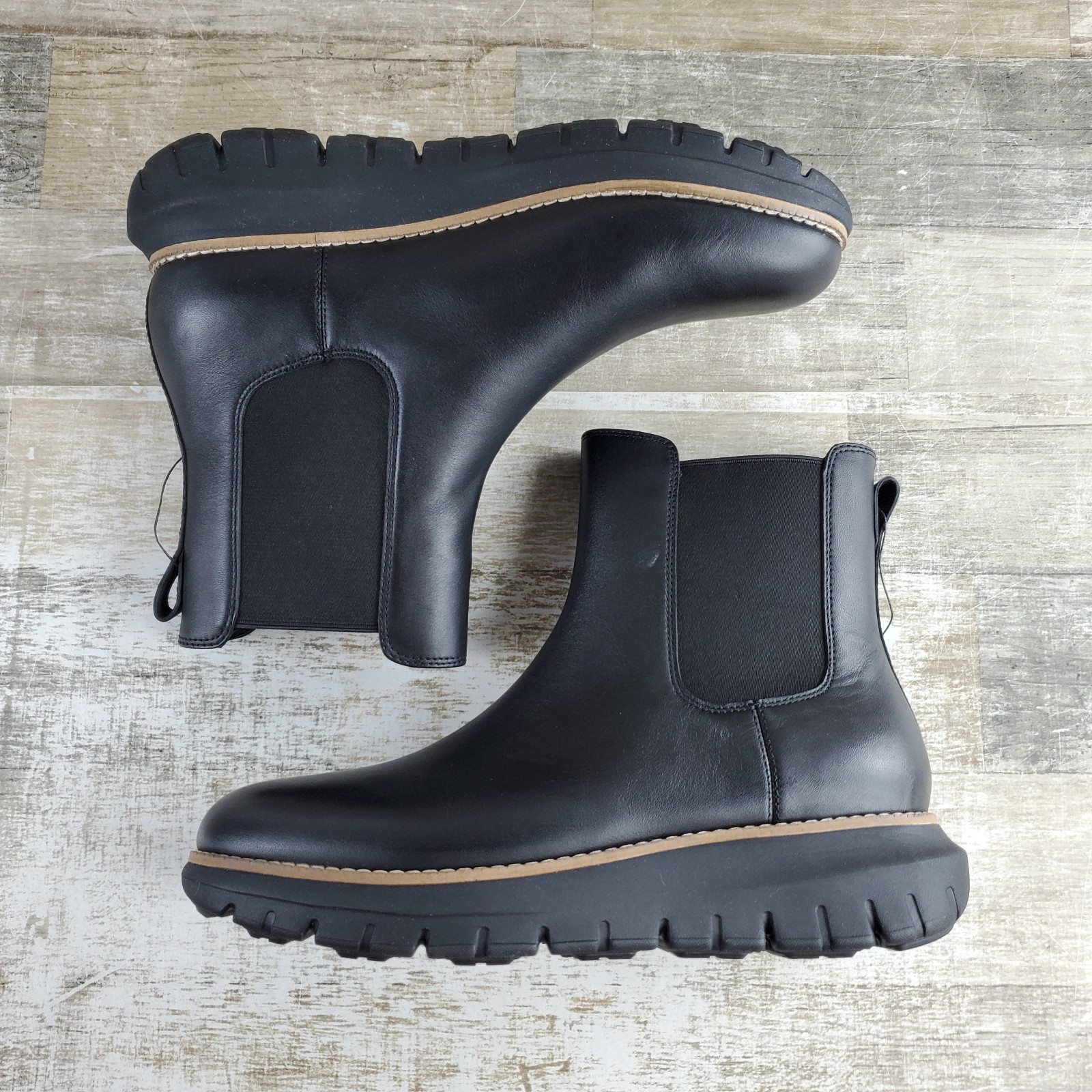 Cole Haan Zerogrand Rexanna Womens Chelsea Boot Sz 10 Black Leather Elastic Gore