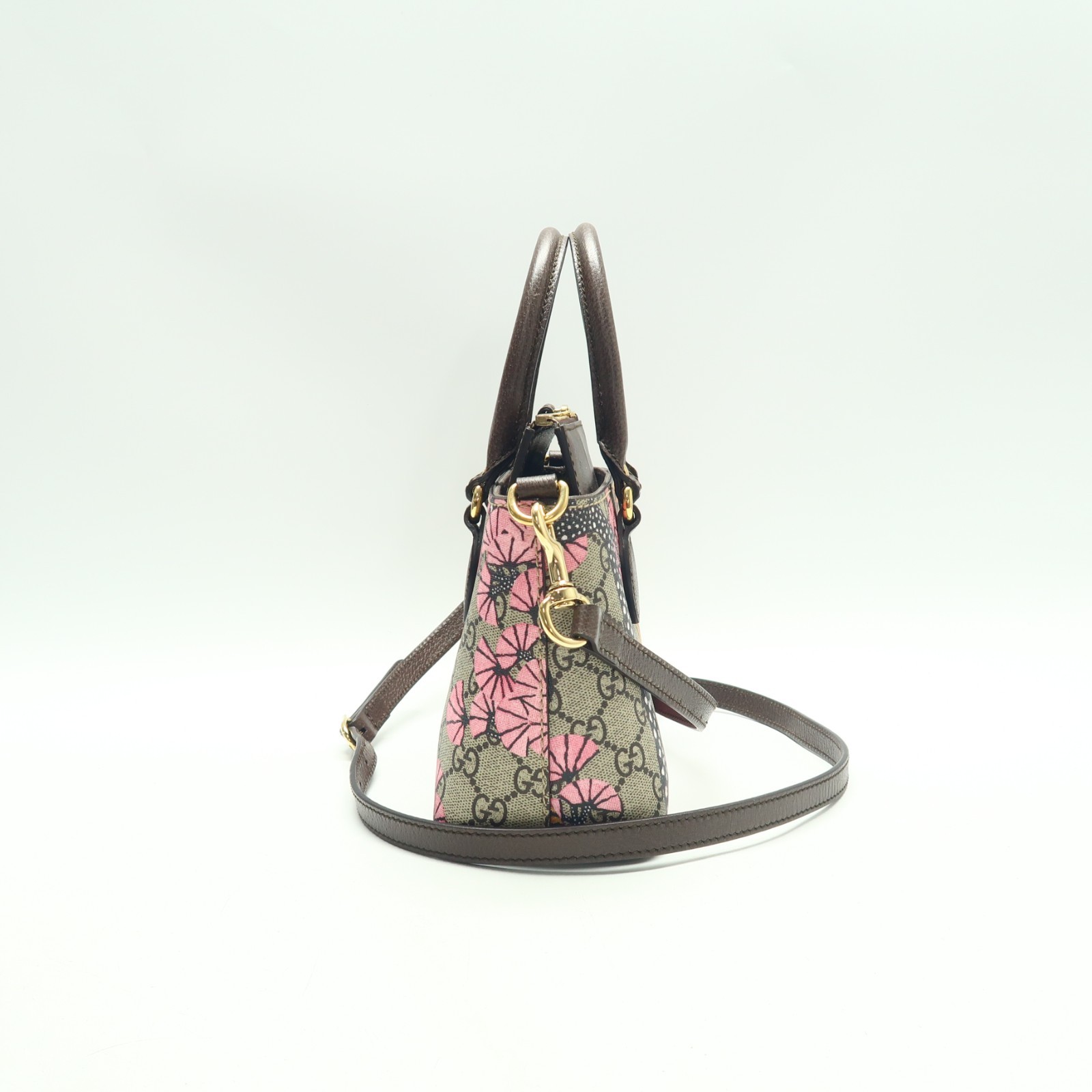 Gucci Blooms Brown GG Bengal Tiger Canvas Satchel T10400162