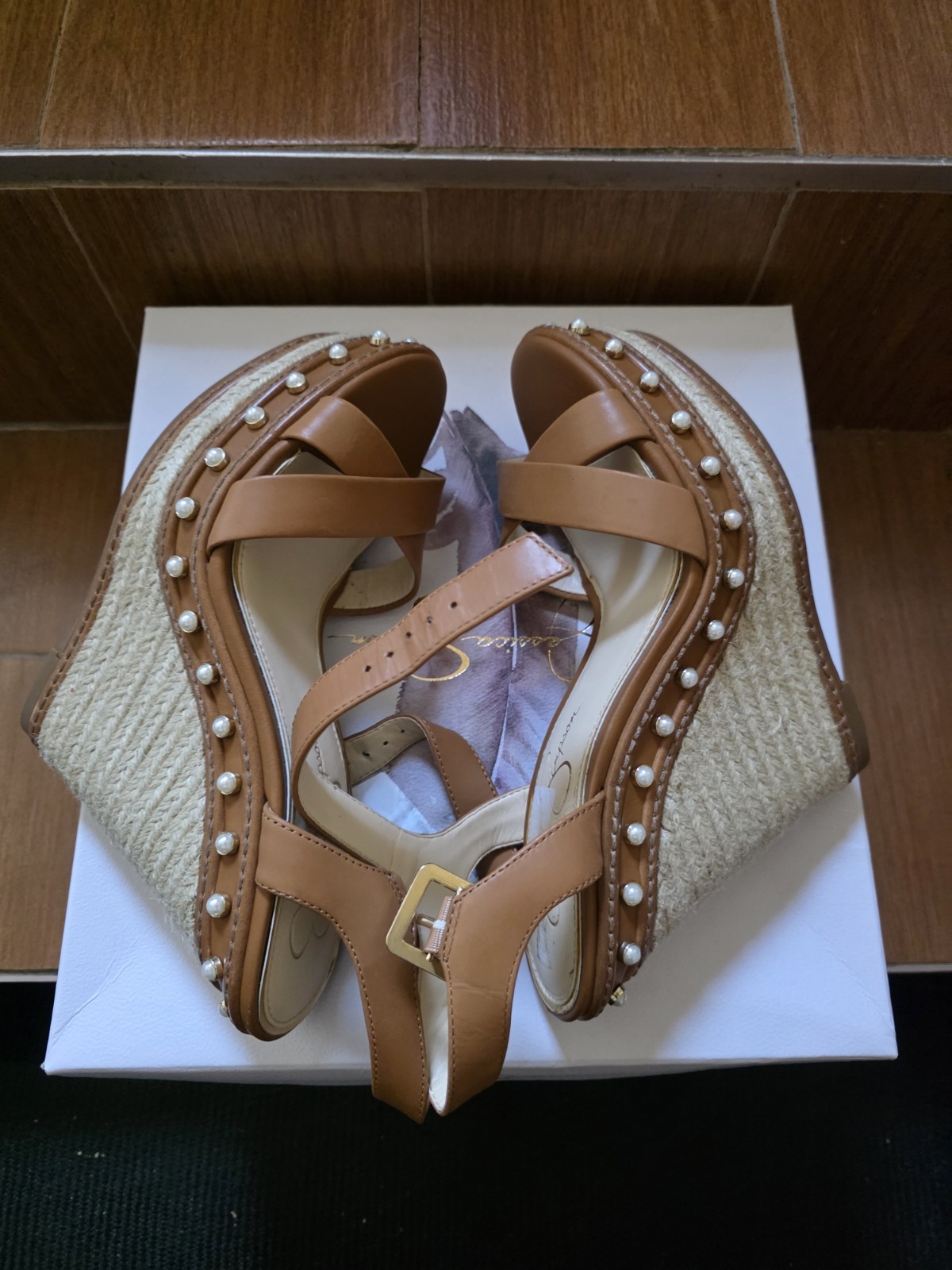 Jessica Simpson Aeralin wedge Womens 8 Beige