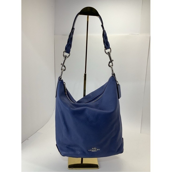 Coach Abby Duffle Pebbled Leather Braided-Handle Hobo Shoulder Bag