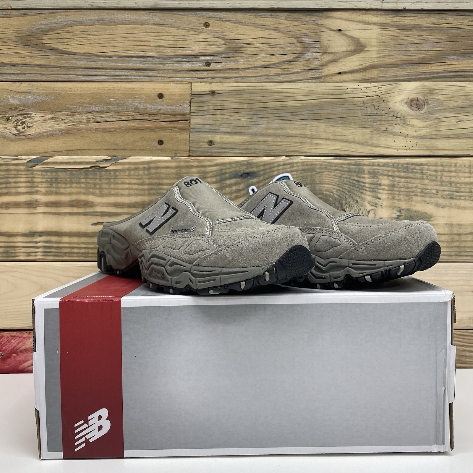 New Balance 801 Slip-On Mule Clog Casual Sneakers Men’s Sz 10.5 Grey Suede RARE