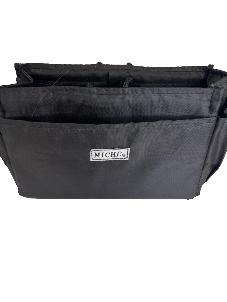 Miche Ebony Black Patent Embossed Magnetic Bag Purse Cover & Slip in Organizer