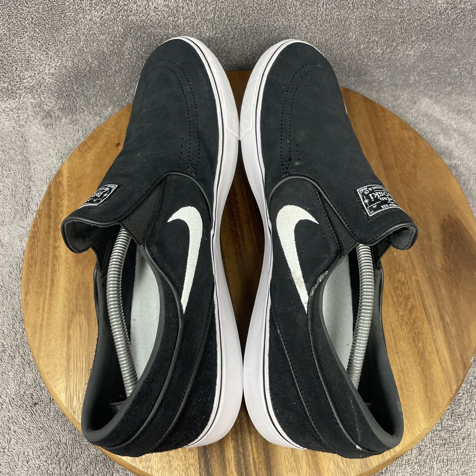 Nike SB Zoom Stefan Janoski Slip On Shoes FN5893-001 Black Suede Mens 14