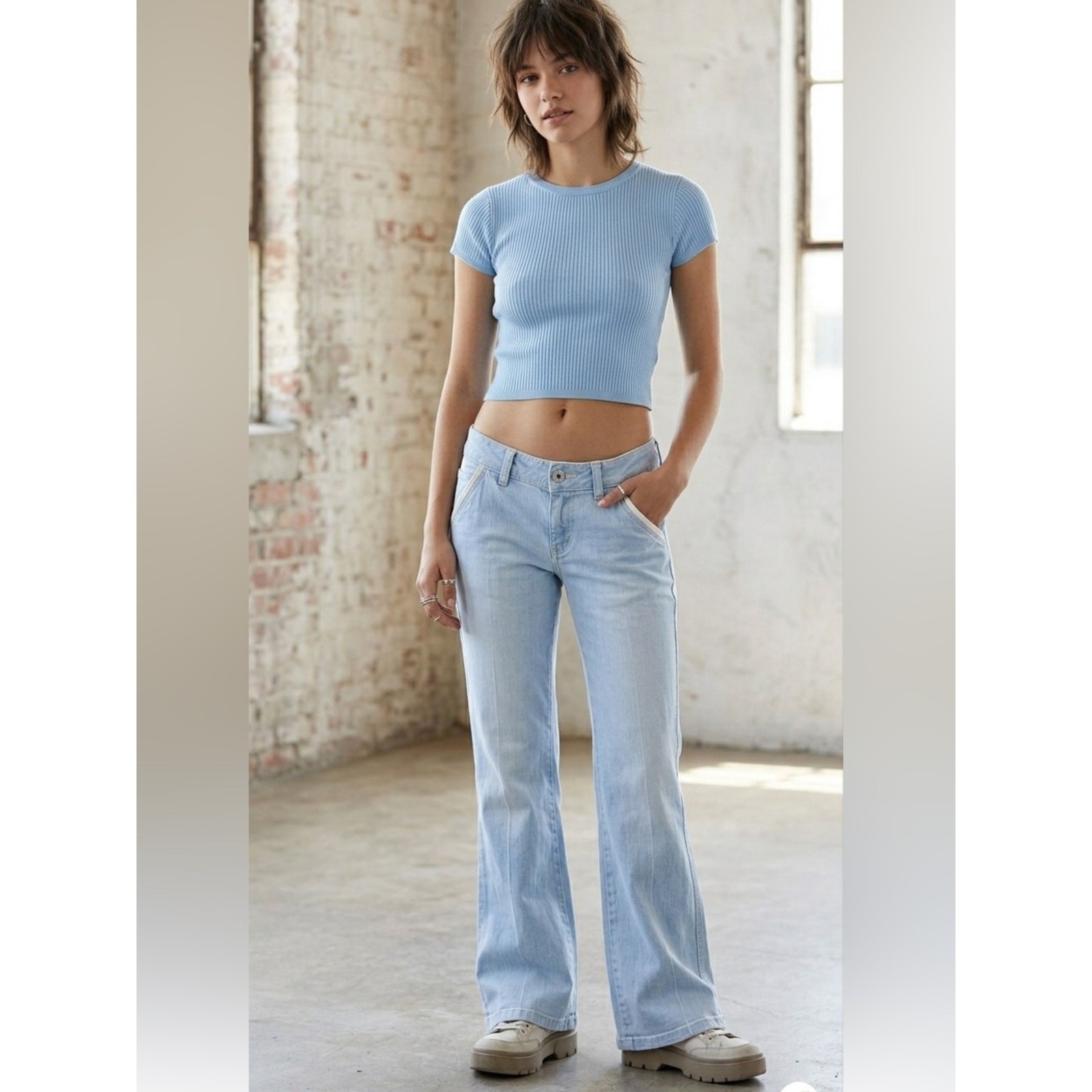 Vintage 90’s Jeans with White Detailing from Rosso