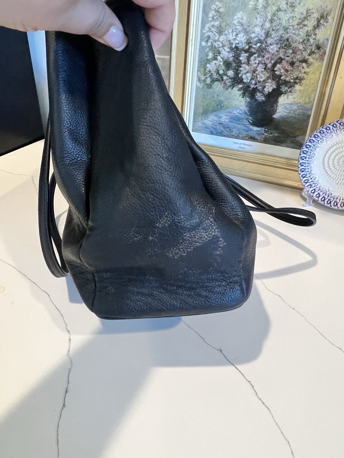 Kate Spade Monet Triple Compartment Tote Black Pebbled Gold Hardware