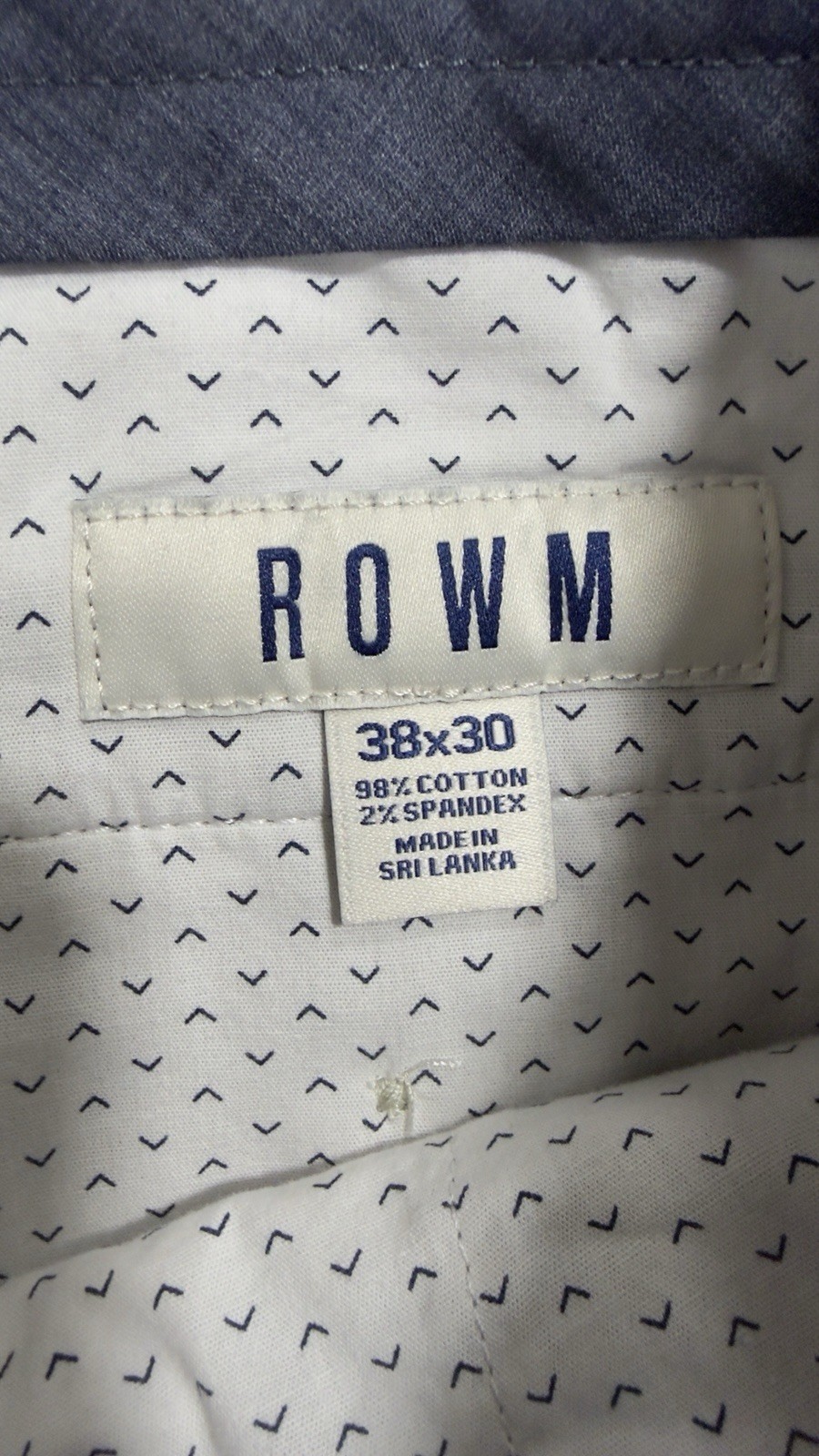 Dillard’s Rowm Pants Men 38X30 Chino Stretch Fabric 98% Cotton 2% Spandex NWT