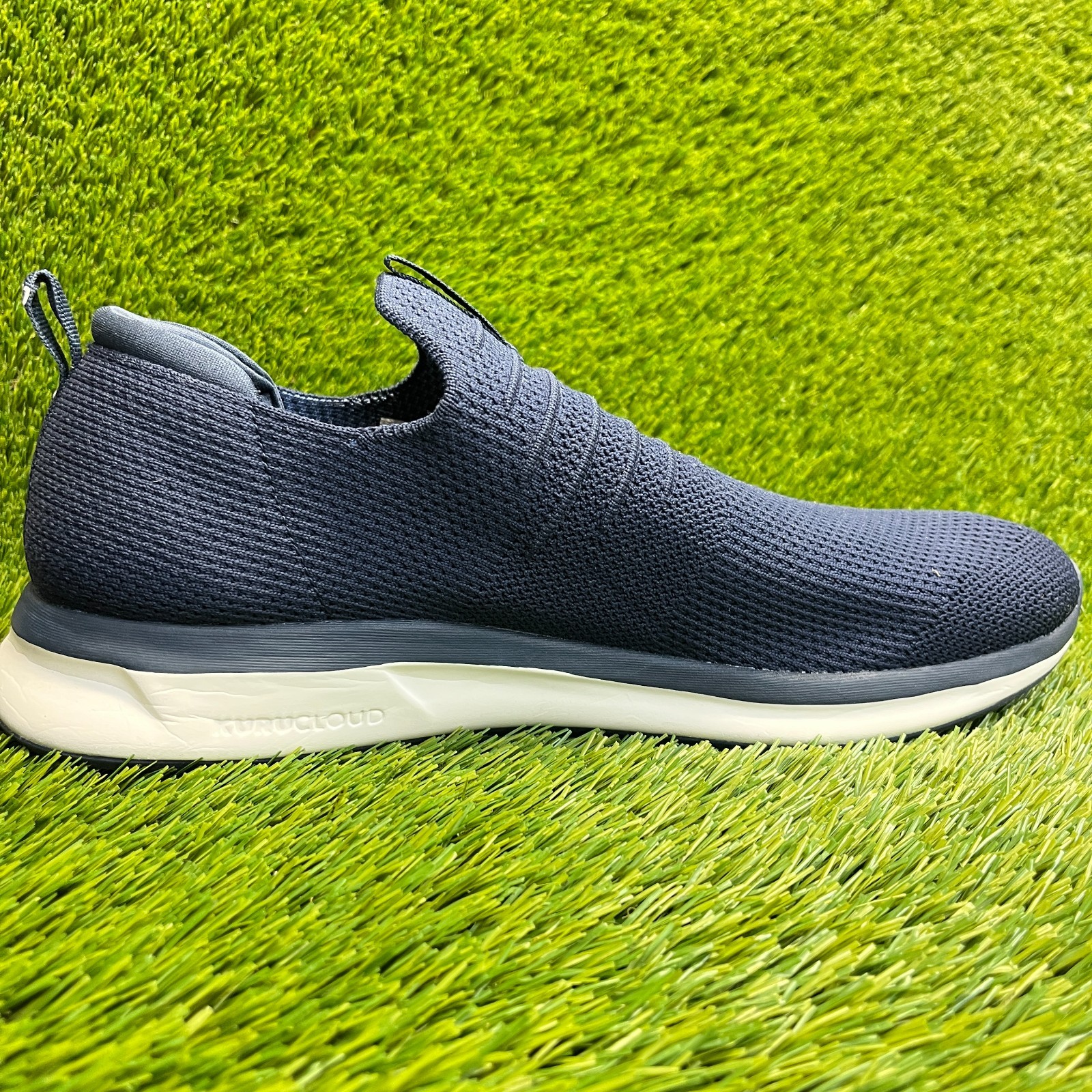 Kuru Atom Mens Size 13 Blue White Athletic Walking Slip On Shoes Sneakers