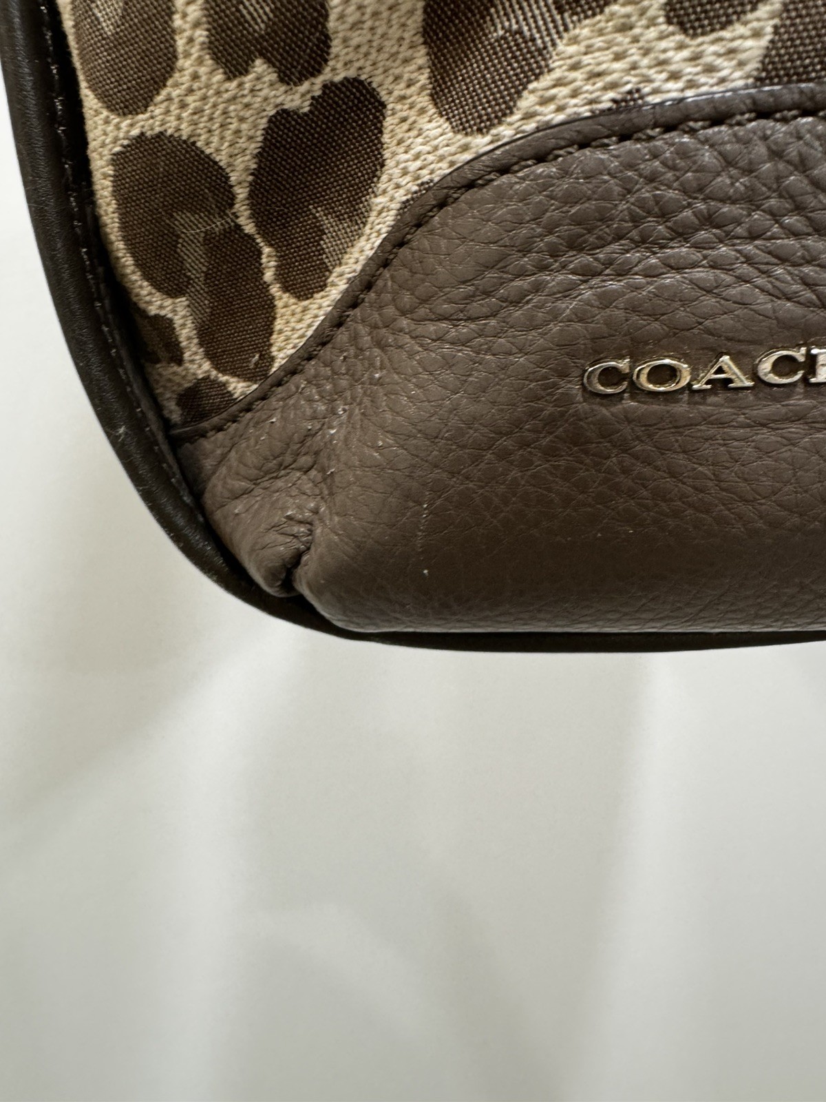 Coach Madison Phoebe Ocelot Print Shoulder Bag