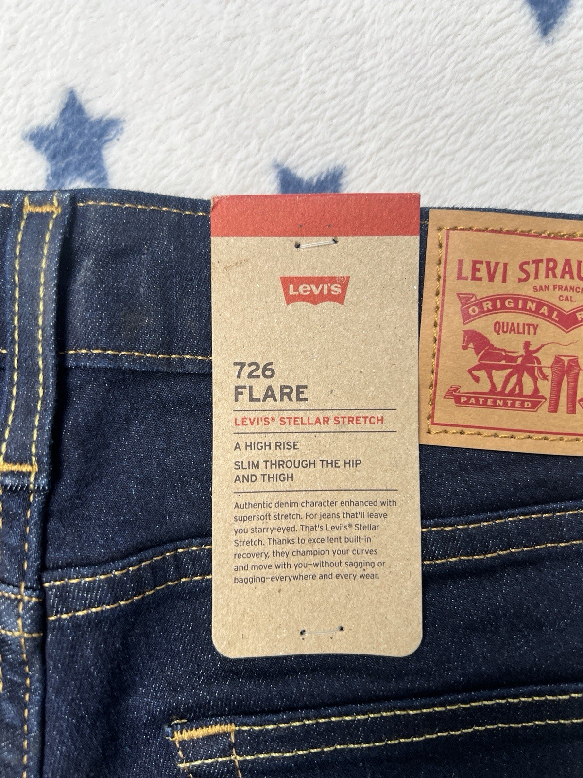 Levi’s 726 Flare Jeans Women’s Dark Wash High Rise Stellar Stretch NWT