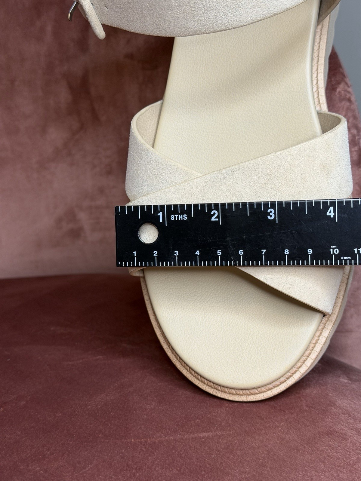 Torrid Beige Strap Platform Plus Sandal Sz 10.5 Extra Wide- WW-Cushioned