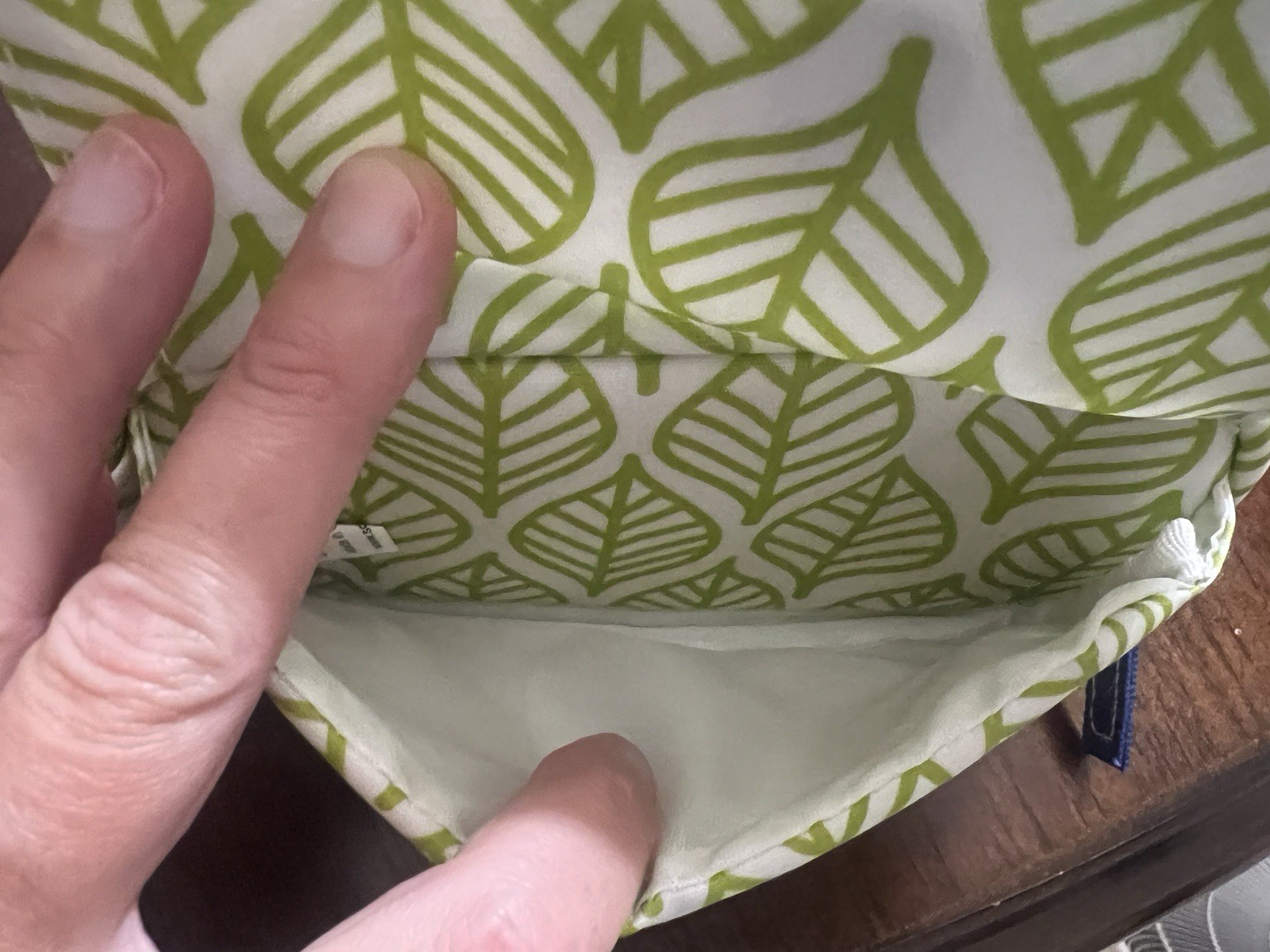 SCOUT Women’s Leaf Print Zip Wristlet Wallet with ID Window, Green/White/Blue