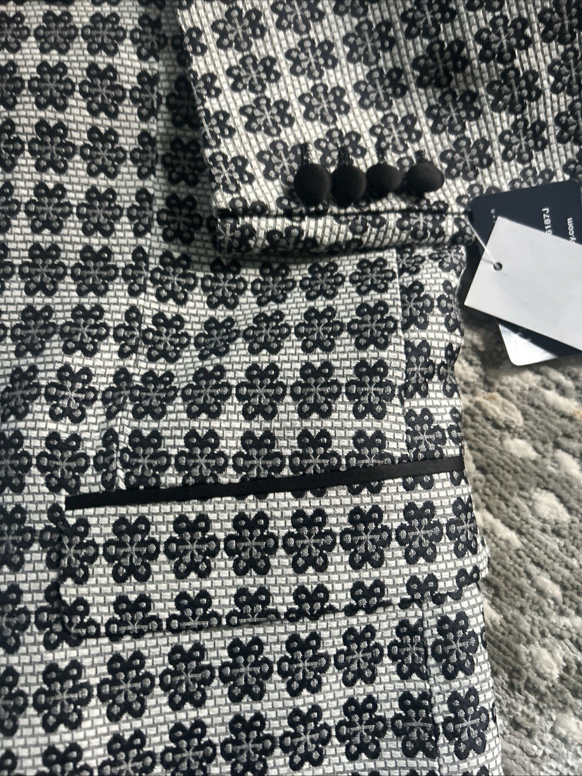 Paisley and Gray Men’s Slim Fit Jacket