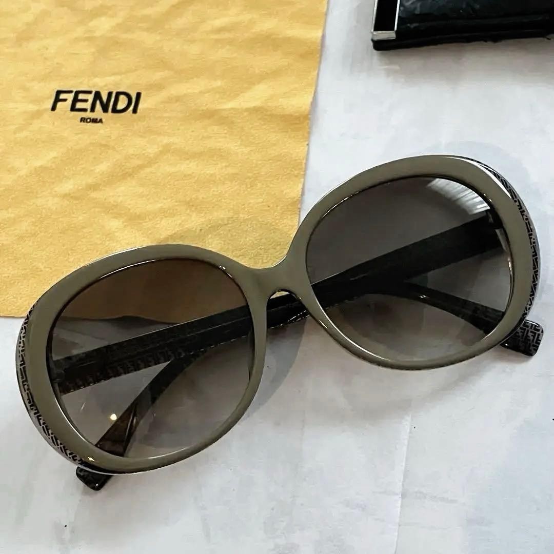 FENDI Sunglasses, Zucca Pattern, FF0001/F/S, Brown, Good