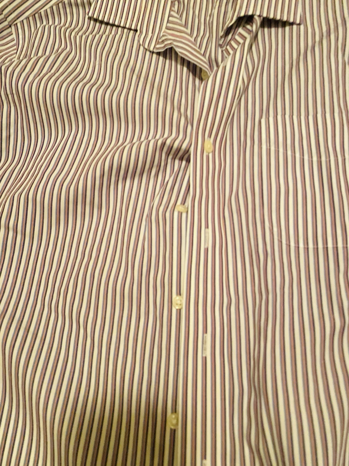 Lauren Ralph Lauren Non-Iron Classic Fit Striped Cotton Shirt 17.5 36/37
