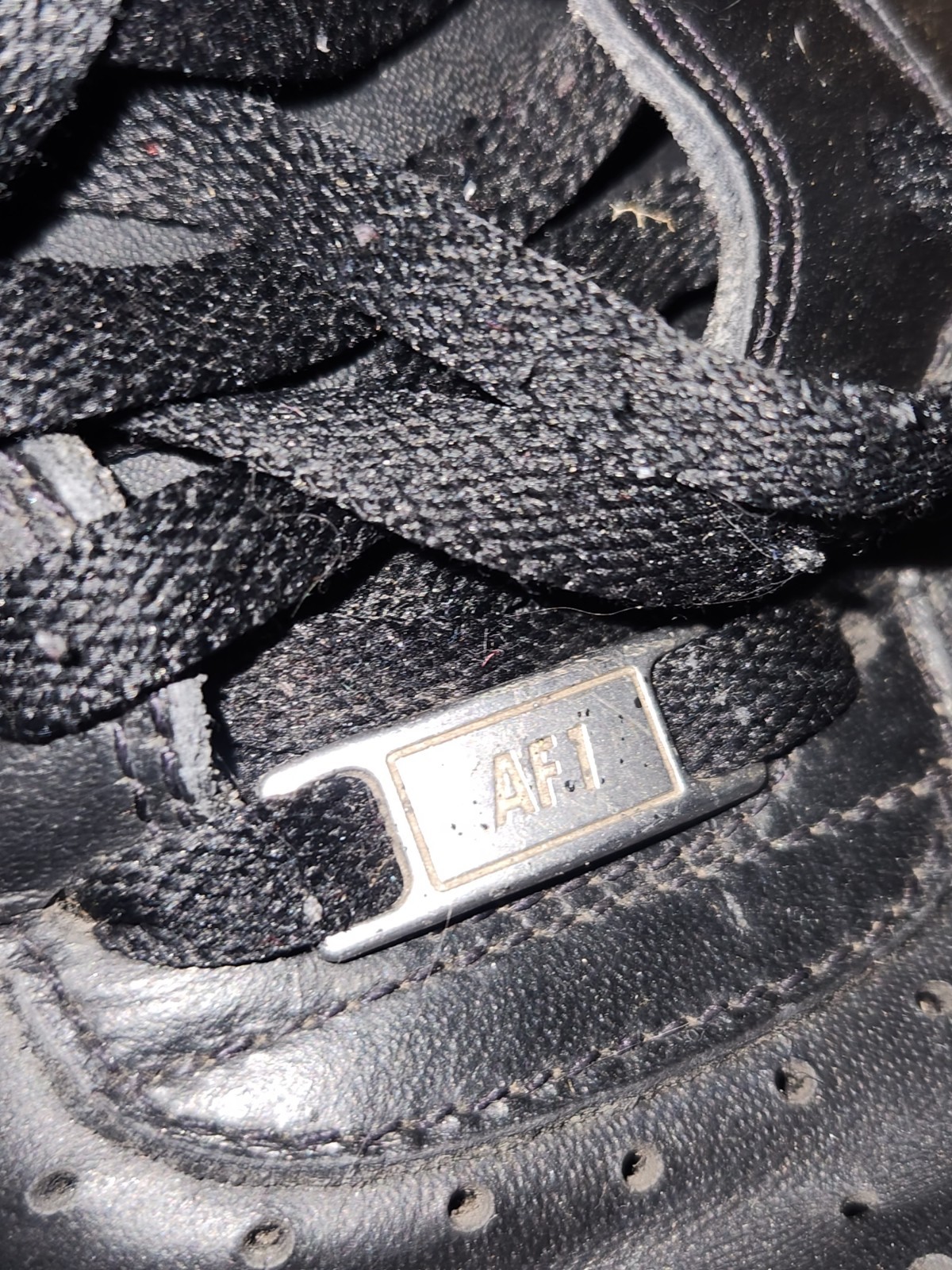 Nike Air Force 1 Mid Sneakers | Ankle Strap Laces | Black | 2019 | M9