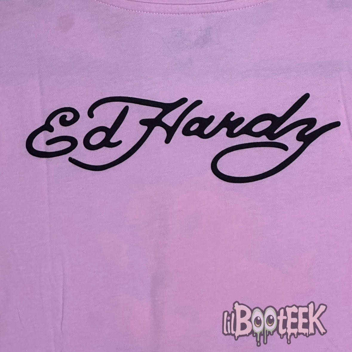 Ed Hardy Ladies LG True To My Love Graphic Tee – Bubble Gum Pink NEW VIRAL Y2K