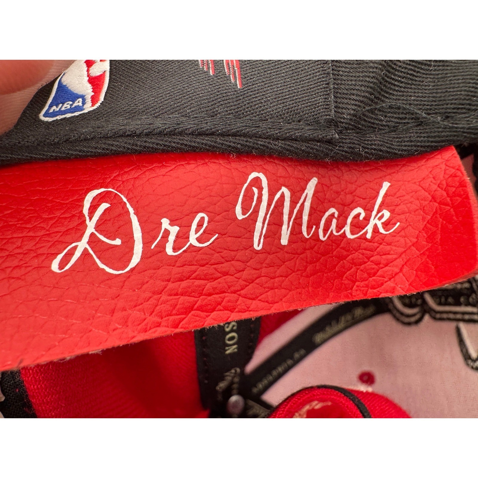 Mitchell & Ness Dre Mack Houston Rockets Hat Red White Python Brim Just Don