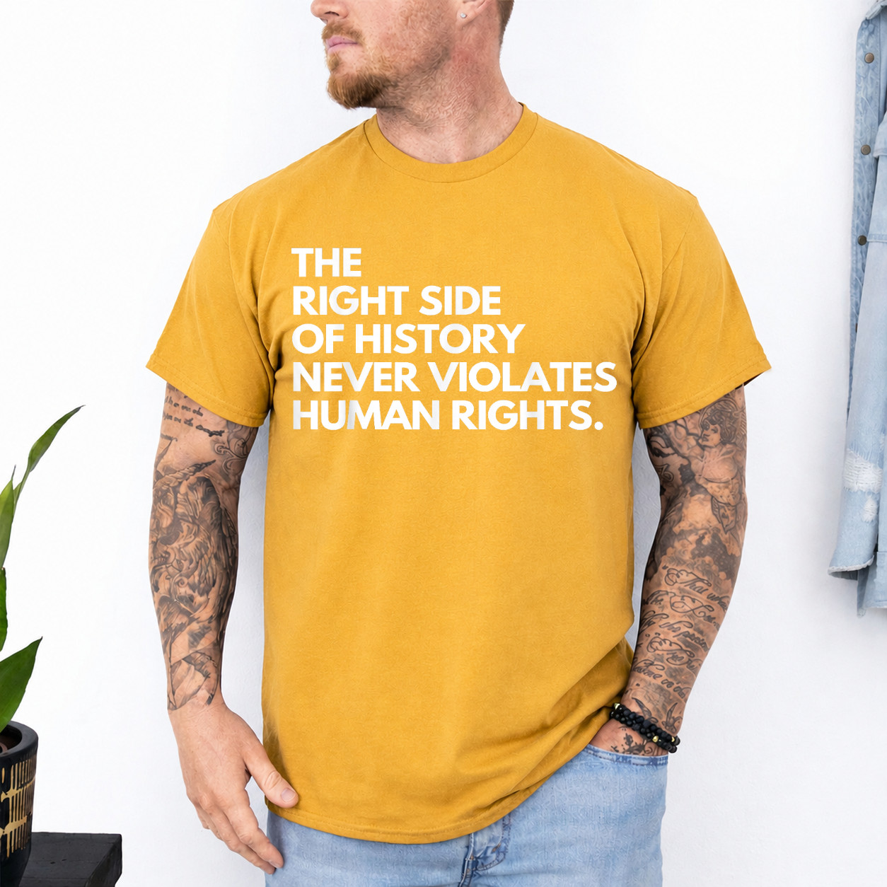 The Right Side of History Never Violates Human Rights Quote T-Shirt