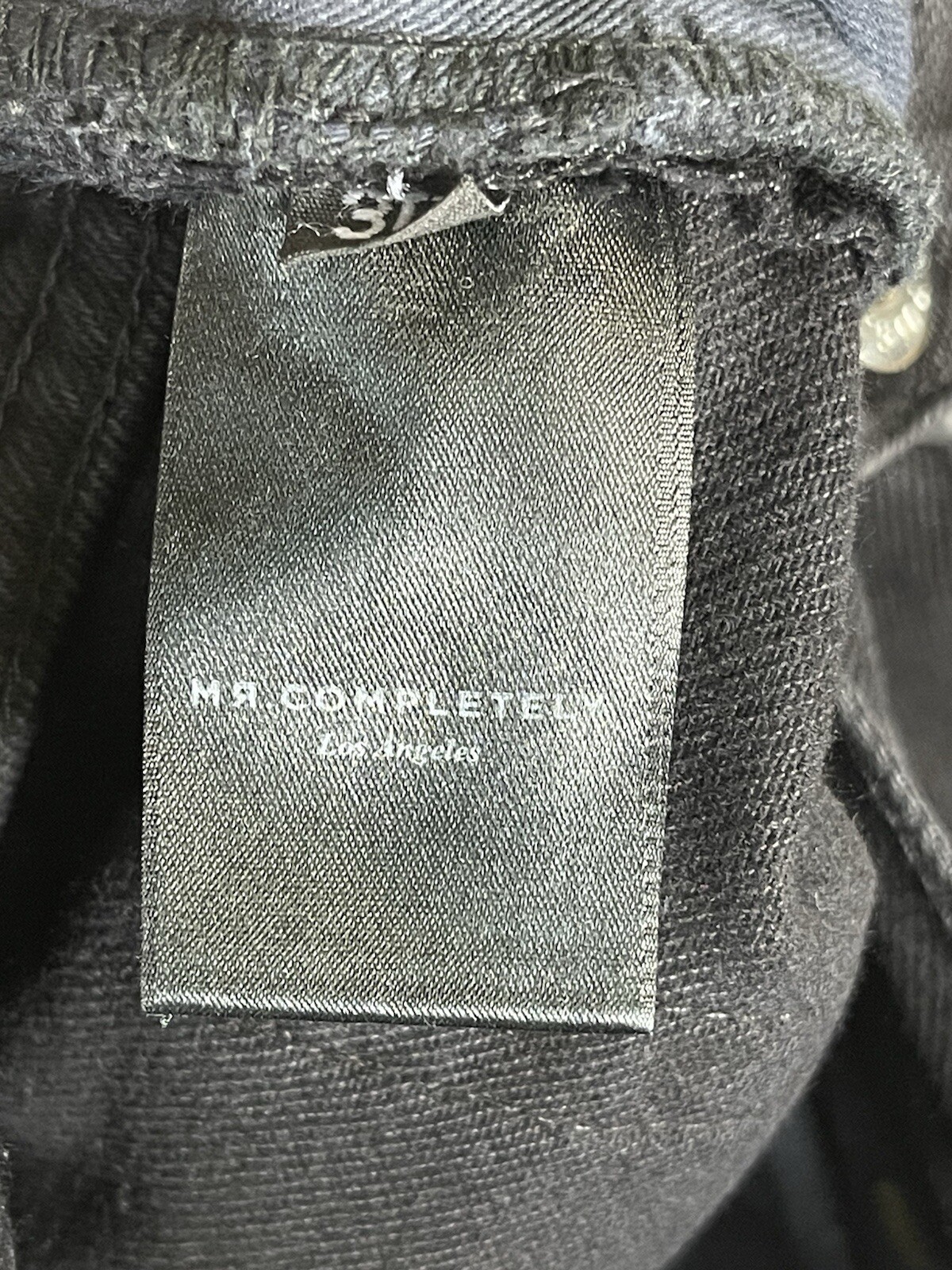 Mr Completley Jeans Mens 30 Black Distressed Casual Preppy Zip Pocket Denim