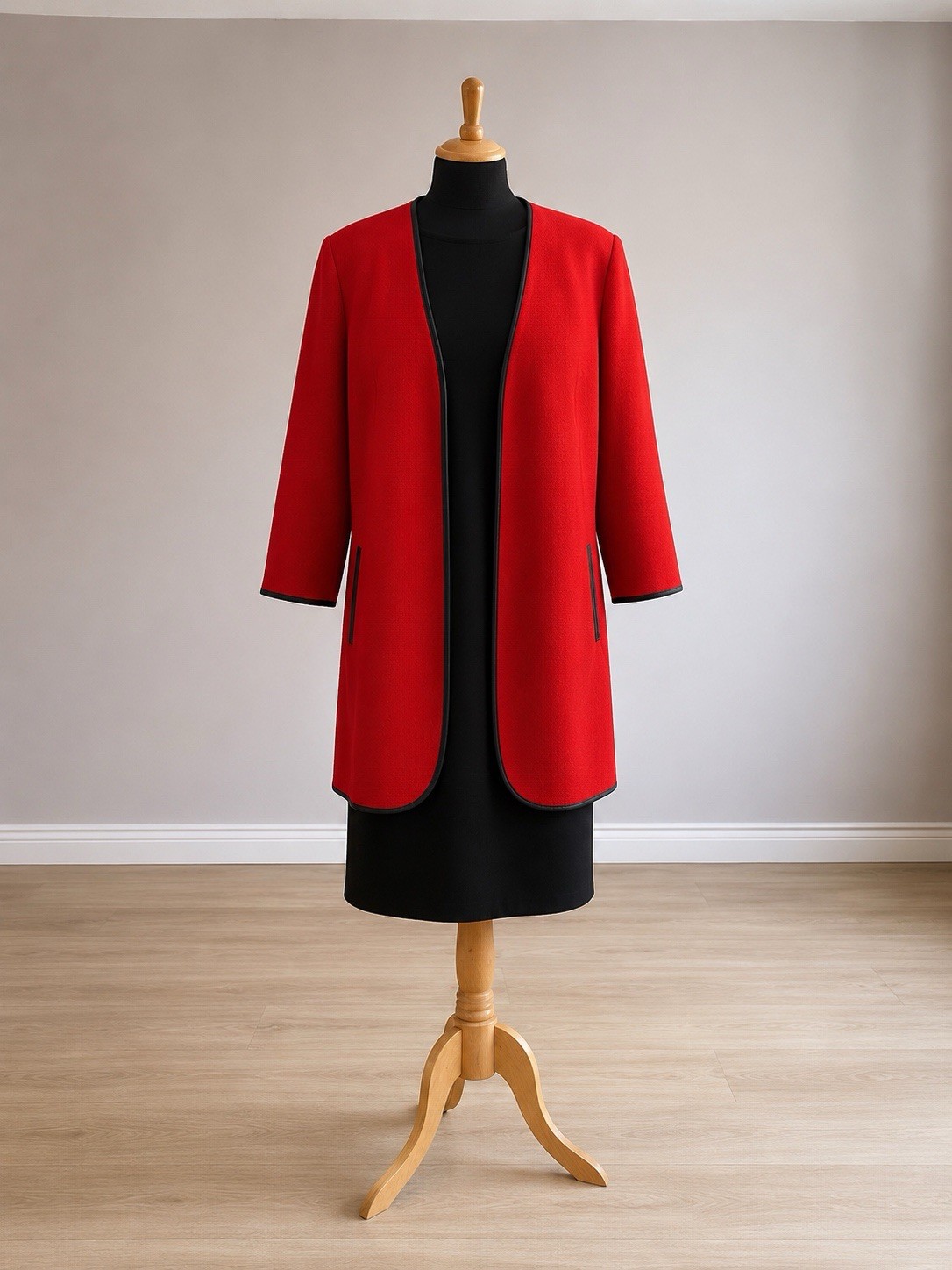 Apanage Red Wool/ Polyester 3/4 Length Jacket Size 10 BNWTO