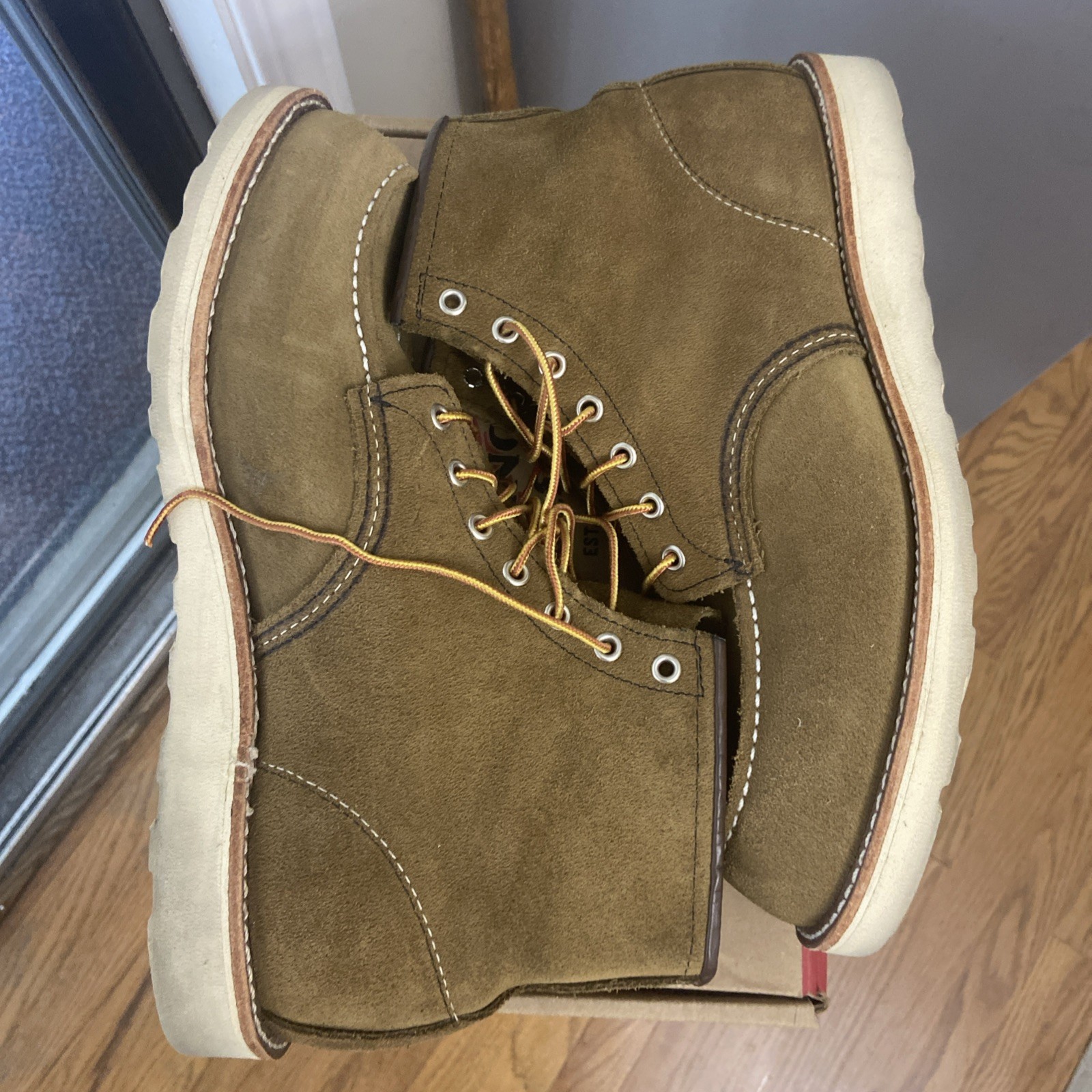 Red Wing Heritage Moc Toe Mens Boots 8881 Olive 12D Factory Seconds EUC