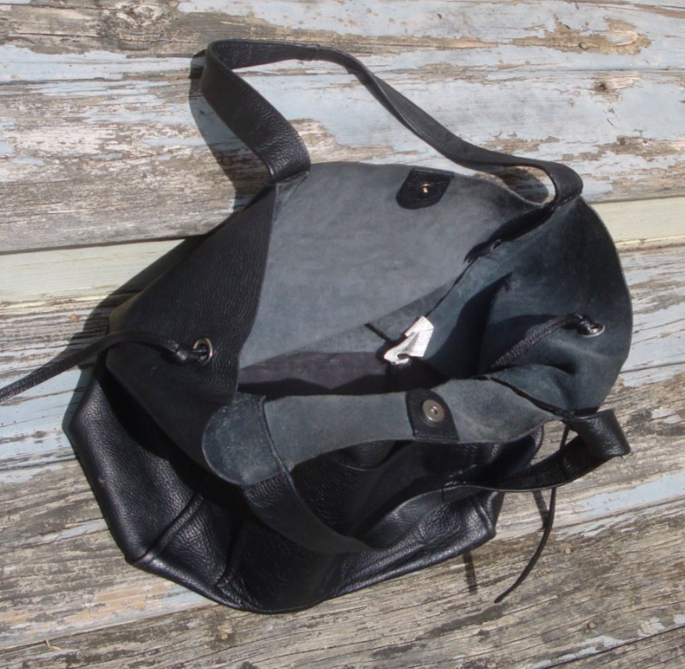 ZARA BASIC Large Black Tote Shopper Hobo Shoulderbag Strong School Weekender Bag