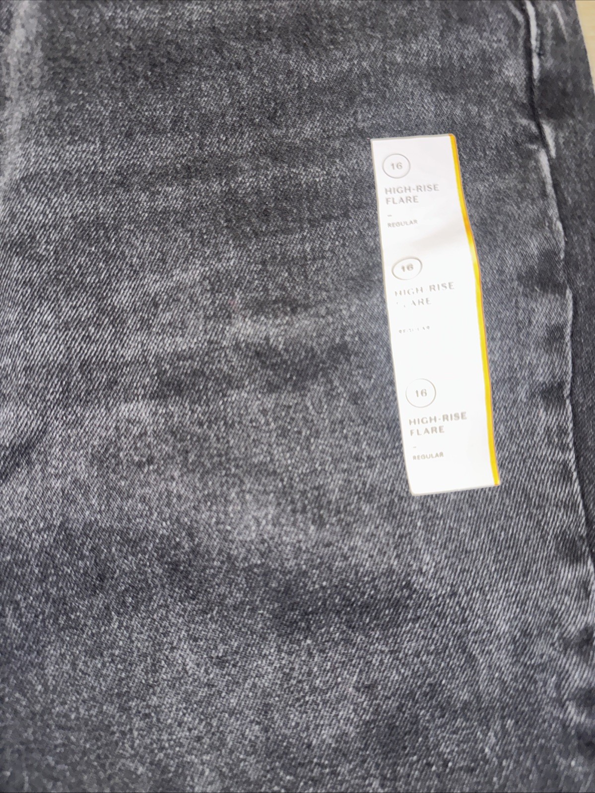 Women’s Universal Thread Size 16 Long High-Rise Flare Denim Jeans Black