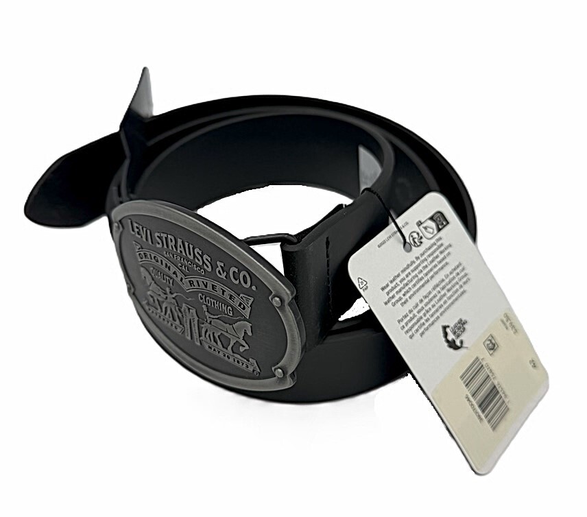Levi’s Men’s 1.49 In (38MM) Bovine Leather Belt Black Size 42 (8707)