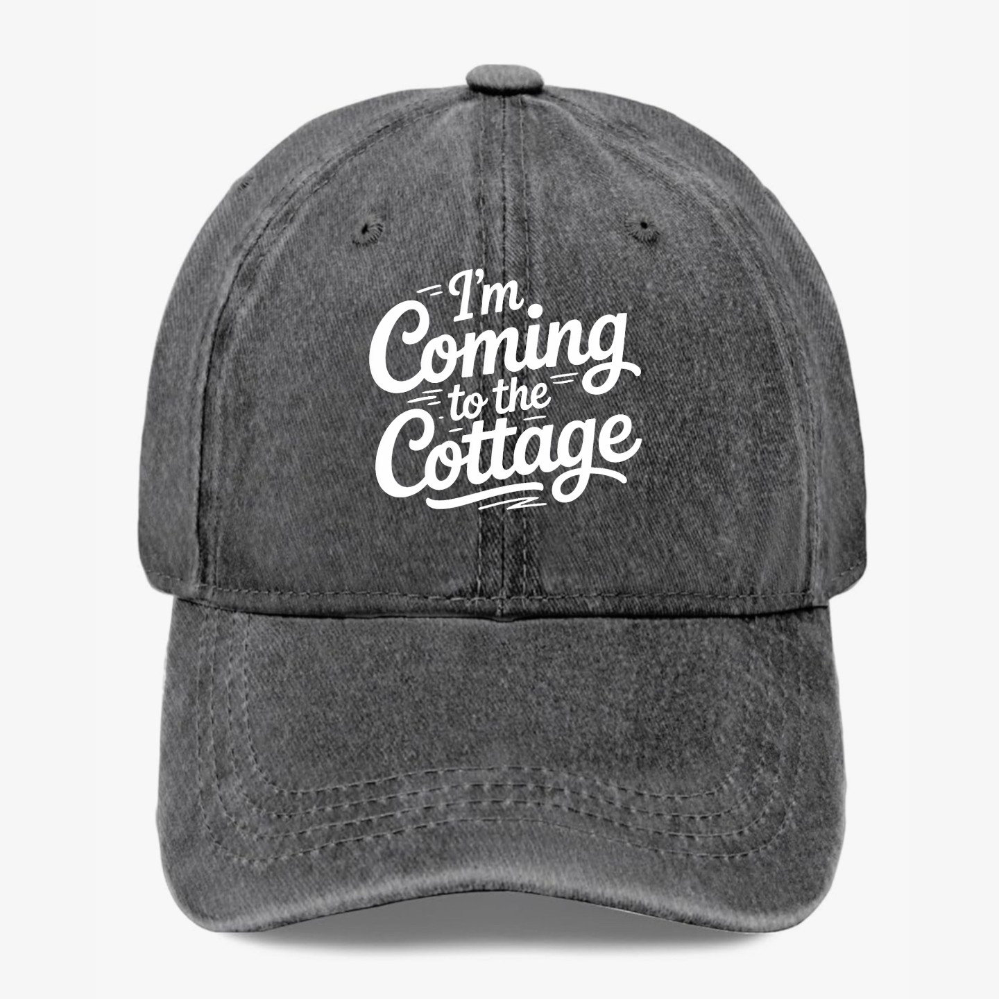 I’m Coming to the Cottage Hat Funny Lake House Vacation Baseball Cap Gift
