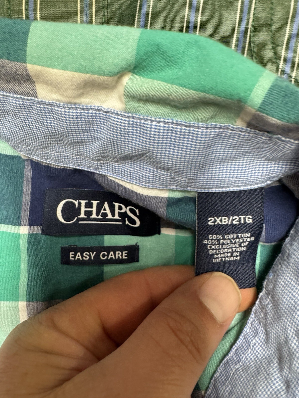 Mens 2XB Chaps buttons down shirts multi color lot of 2