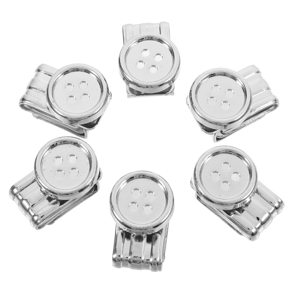 6 Pcs Removable Metal Button Suspender Buttons for Men Pants Jeans
