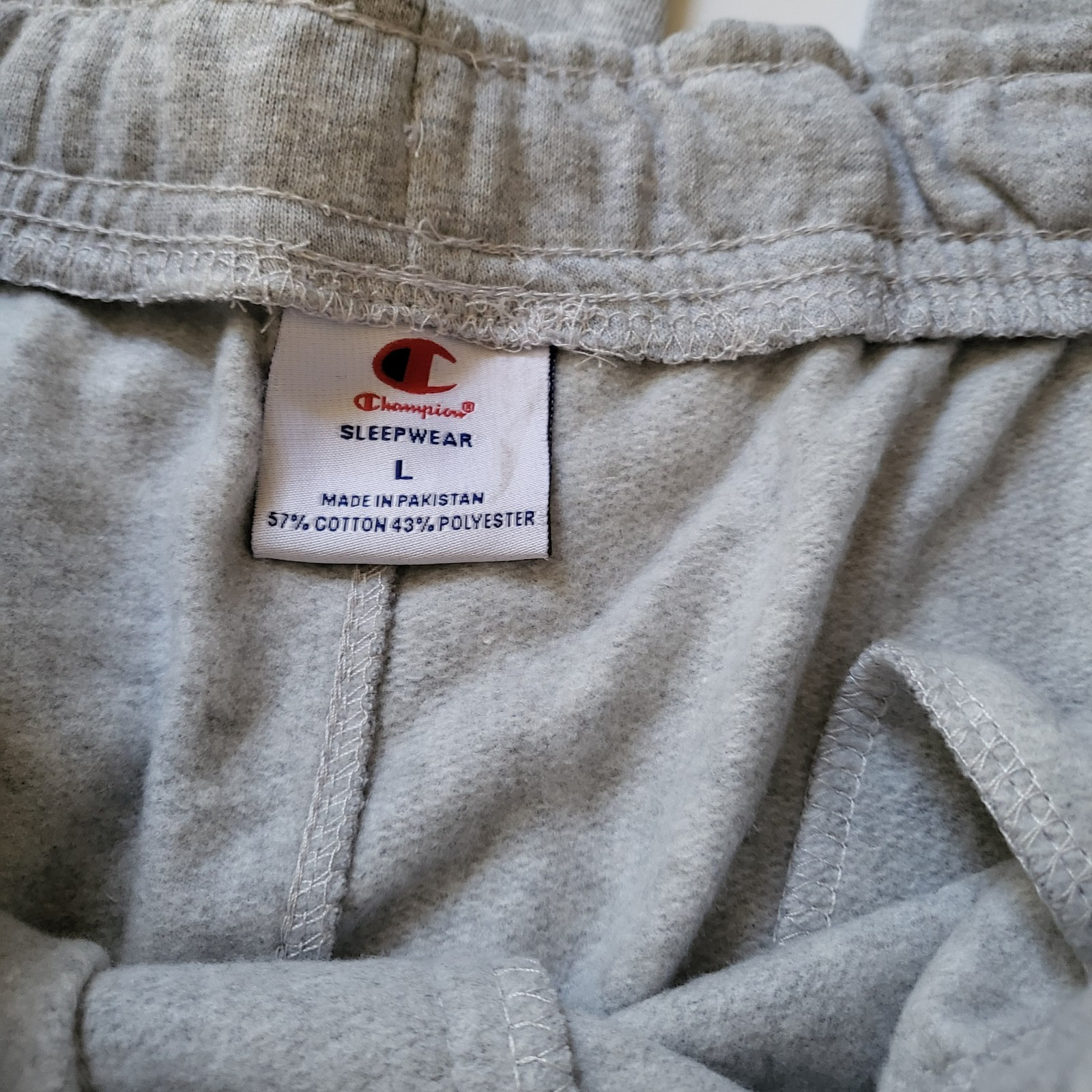 CHAMPION Powerblend Men`s Fleece Lounge Joggers Sweatpants Size XL Gray Navy
