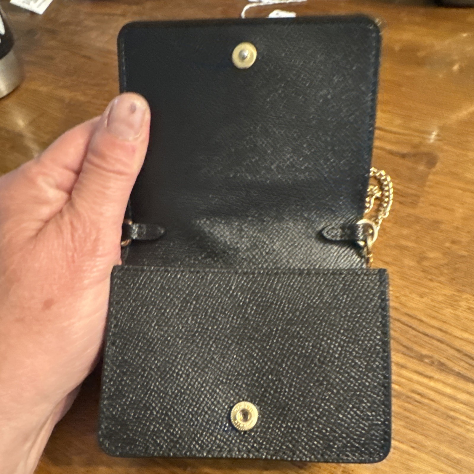 Coach Mini Leather Wallet On A Chain Black C0059 REALLY NICE COND!
