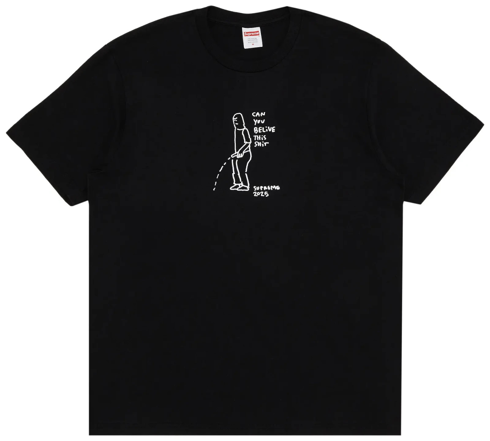**RARE** SUPREME GONZ PISS BLACK LOGO TEE T-SHIRT ANTI SOCIAL STUSSY CHROME