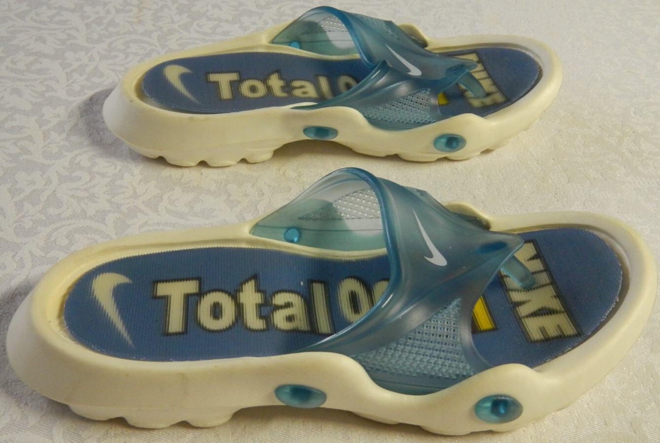 Nike Total 90 T90 Sandals Flip Flip White Size EU 41 USA Men 8 Women 9.5 2000