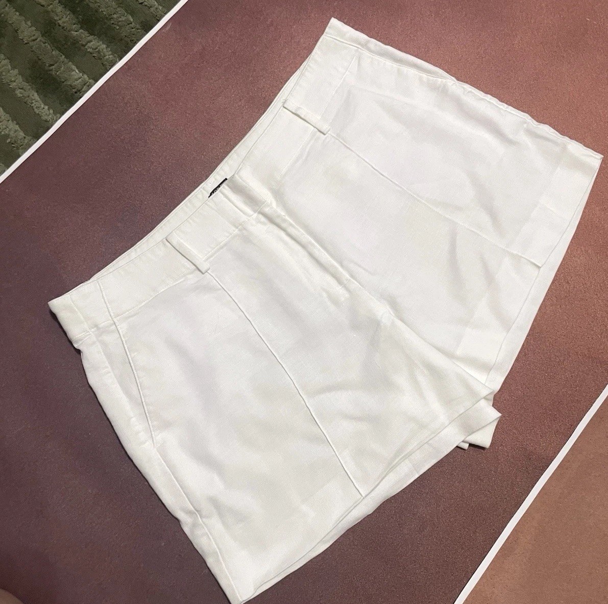 J. Crew 4” Harbor Linen Blend White Shorts Size 16 Summer Casual Travel Beach