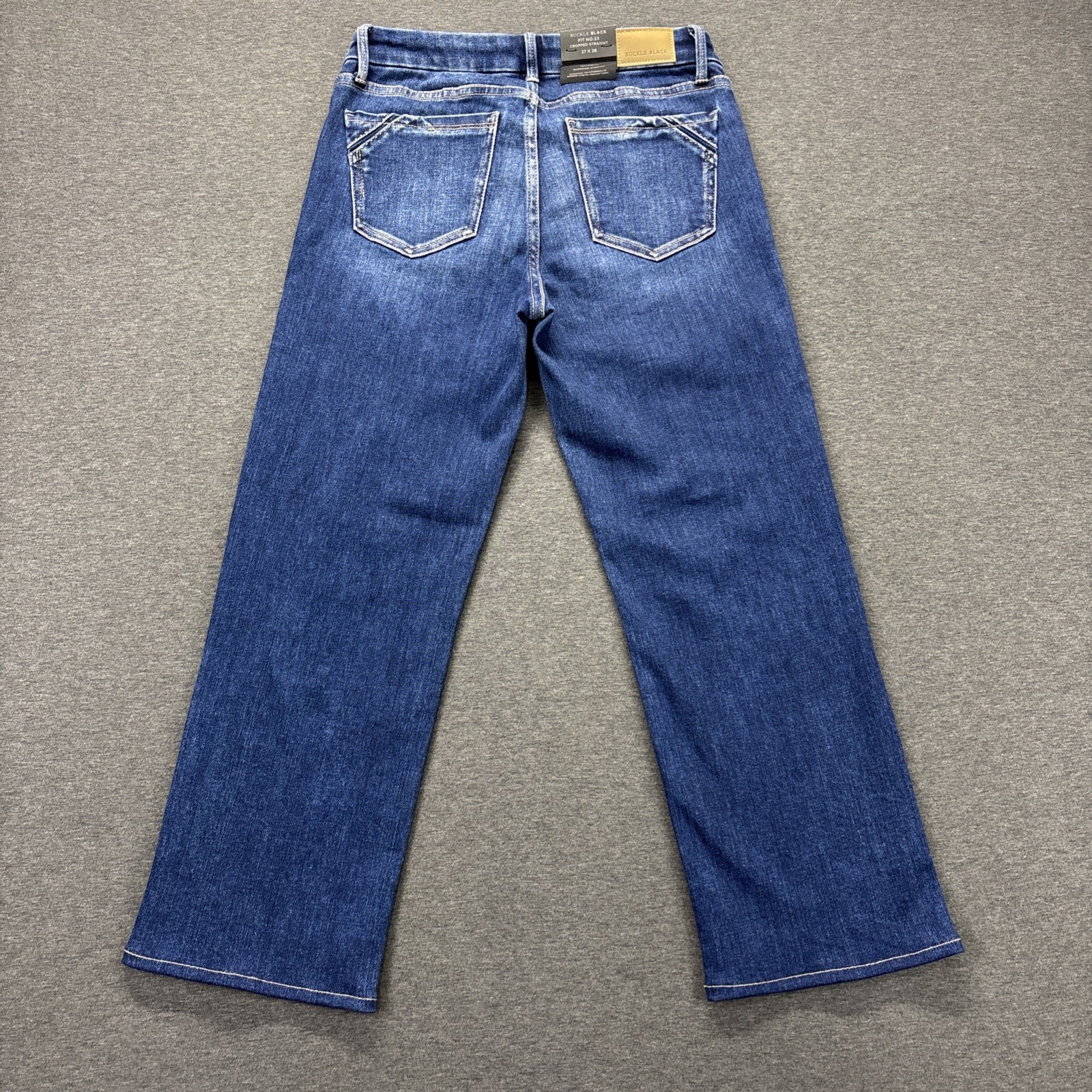 Buckle Black Fit No 53 Cropped Straight Jeans Womens fIT-28×27 TAG-27×28 NEW